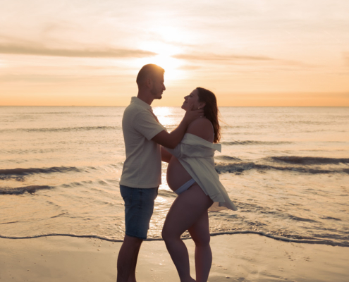 Shooting grossesse plage